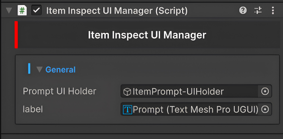 Item Inspect UI Manager Script