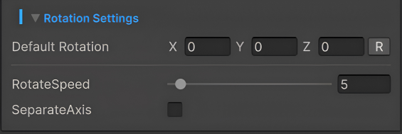 Rotation Settings
