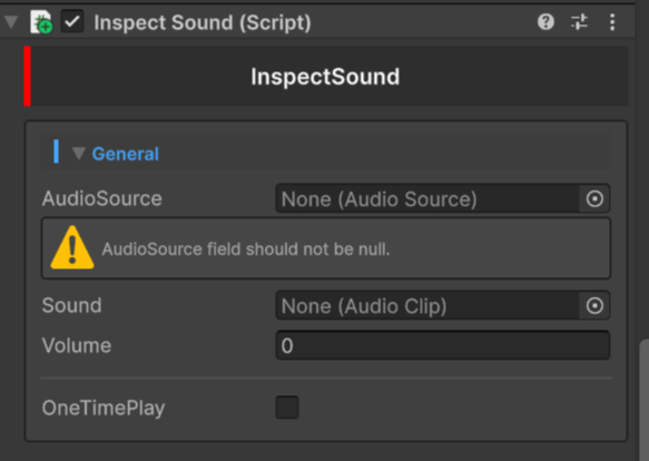 Inspect Sound Component